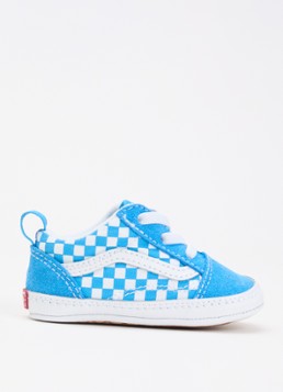 VANS Meisjes Old Skool Crib babyschoentje met suéde details in de kleur Blauw, maat: 18