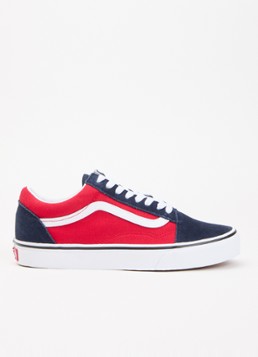VANS Old Skool sneaker met details van leer in de kleur Rood, maat: 37