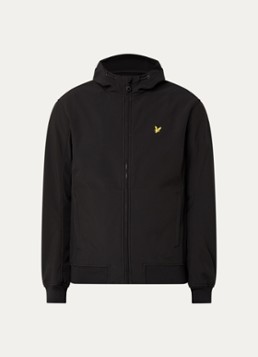 Lyle & Scott Heren Softshell jack met capuchon en ritszakken in de kleur Zwart, maat: XXL