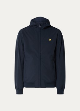 Lyle & Scott Heren Softshell jack met capuchon en ritszakken in de kleur Donkerblauw, maat: XXL