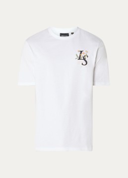 Lyle & Scott Heren T-shirt met logo- en backprint in de kleur Wit, maat: S