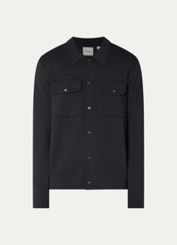 Lyle & Scott Heren Regular fit overshirt met borstzakken in de kleur Zwart, maat: XXL