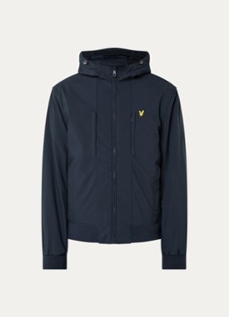 Lyle & Scott Heren Softshell jack met capuchon en ritszakken in de kleur Donkerblauw, maat: XXL