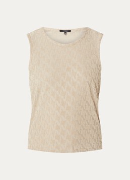 NIKKIE Dames Qea top van badstof in de kleur Gebroken wit