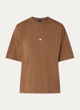 NIKKIE Dames Ramsgate T-shirt met logo in de kleur Hazelnootbruin