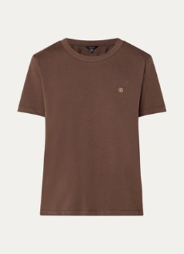 NIKKIE Dames Arella T-shirt met logo in de kleur Bruin