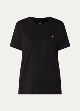 NIKKIE Dames Arella T-shirt met logo in de kleur Zwart