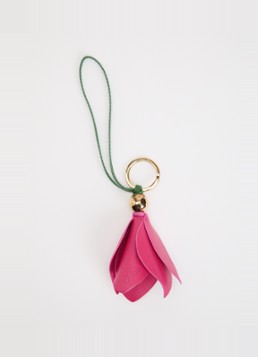 Chloé Dames Tasbedel van leer in de kleur Fuchsia, maat: One Size