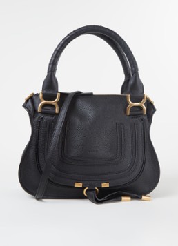 Chloé Dames Marcie Small handtas van kalfsleer in de kleur Zwart, maat: TU