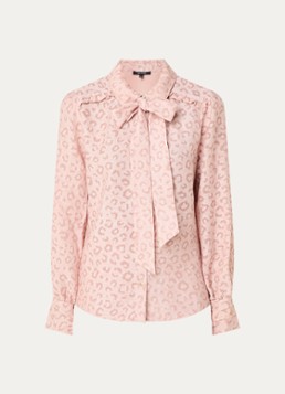 NIKKIE Dames Pragues blouse met panterprint in de kleur Oudroze