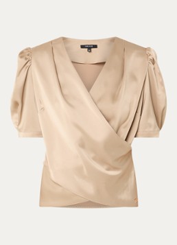 NIKKIE Dames Kransis tuniek met pofmouwen in de kleur Khaki