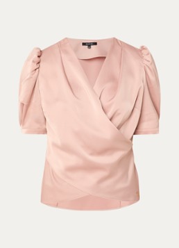 NIKKIE Dames Kransis tuniek met pofmouwen in de kleur Zalmroze