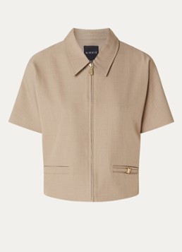 NIKKIE Dames Reno cropped blouse in de kleur Zand