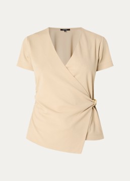 NIKKIE Dames Rimini top met V-hals in de kleur Creme