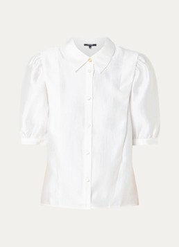 NIKKIE Dames Relizane blouse met plooidetail in de kleur Wit
