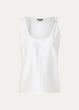 NIKKIE Dames Relizane top met metallic finish in de kleur Wit