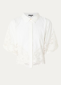 NIKKIE Dames Rabano blouse met broderie in de kleur Wit