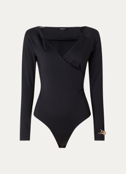 NIKKIE Dames Ariela body top met stretch in de kleur Zwart