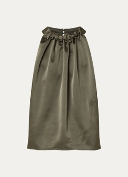 NIKKIE Dames Aivy mouwloze haltertop van satijn in de kleur Taupe