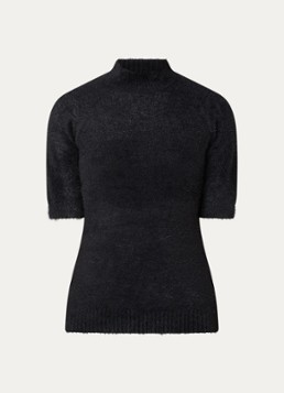 NIKKIE Dames Otaru trui met col en structuur in de kleur Zwart