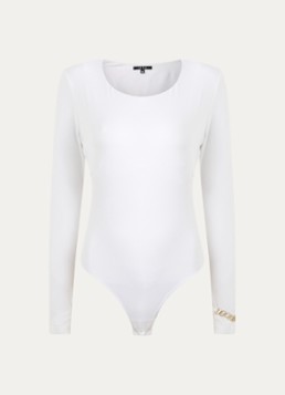 NIKKIE Dames Pinole body met ronde hals in de kleur Wit
