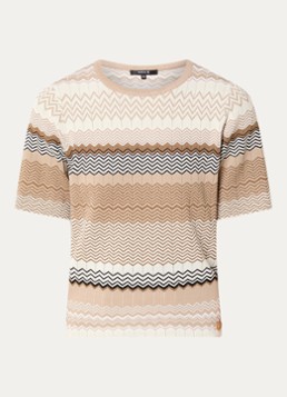 NIKKIE Dames Pilazio top met print in de kleur Donkerbeige
