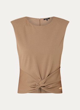 NIKKIE Dames Pitaly mouwloze top met schoudervulling in de kleur Zand