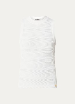 NIKKIE Dames Prescott top met structuur in de kleur Wit