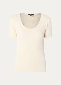 NIKKIE Dames Jolie T-shirt met ronde hals in de kleur Creme