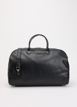 Longchamp Dames Le Foulonné weekendtas L van leer in de kleur Zwart