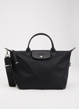 Longchamp Dames Le Pliage Energy handtas S met leren details in de kleur Zwart