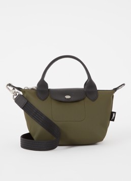 Longchamp Dames Le Pliage Energy handtas XS met leren details in de kleur Bronsgroen