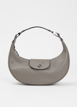 Longchamp Dames Le Pliage Xtra schoudertas S van leer in de kleur Grijs