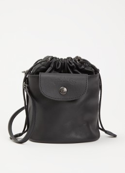 Longchamp Dames Le Pliage Xtra crossbodytas van leer in de kleur Zwart