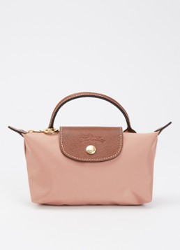 Longchamp Dames Le Pliage Original handtas met leren details in de kleur Oudroze