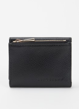 Longchamp Dames Le Foulonné portemonnee van leer in de kleur Zwart