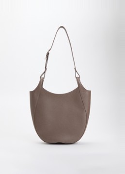 Longchamp Dames Le Foulonné schoudertas L van leer in de kleur Lichtbruin
