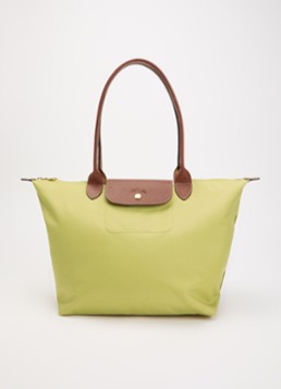 Longchamp Dames Le Pliage Original schoudertas L met leren details in de kleur Mosgroen