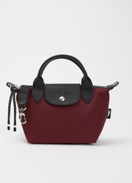 Longchamp Dames Le Pliage Energy handtas XS met leren details in de kleur Bordeauxrood