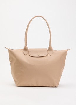 Longchamp Dames Le Pliage One schoudertas L met leren details in de kleur Beige