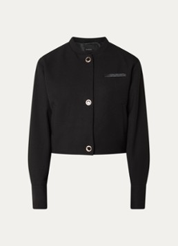 NIKKIE Dames Oakland cropped bomberjack met steekzakken in de kleur Zwart