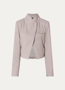 NIKKIE Dames Avah cropped blazer met schoudervulling in de kleur Lichtbruin