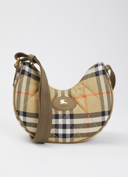 Burberry Dames Schoudertas met logo en quilt patroon in de kleur Zand, maat: One Size