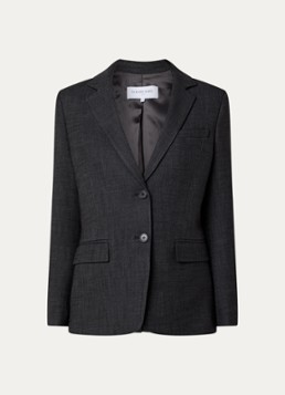 Gerard Darel Dames Nael blazer met schoudervulling en klepzakken in de kleur Antraciet