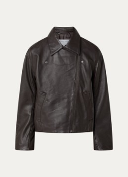 Gerard Darel Dames Nina bikerjack van schapenleer met steekzakken in de kleur Donkerbruin