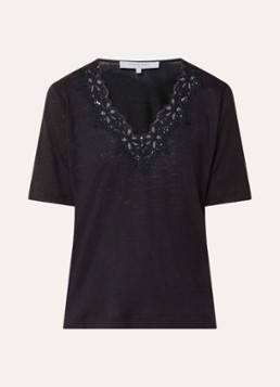 Gerard Darel Dames Maevanelle top met broderie in de kleur Zwart