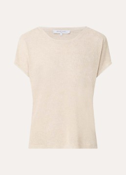 Gerard Darel Dames Lixia grofgebreide top met ronde hals in de kleur Beige
