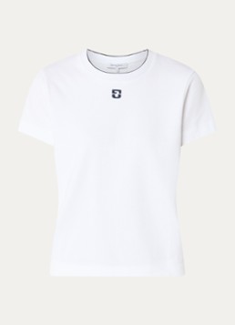 Gerard Darel Dames Maiane T-shirt met logoborduring in de kleur Wit