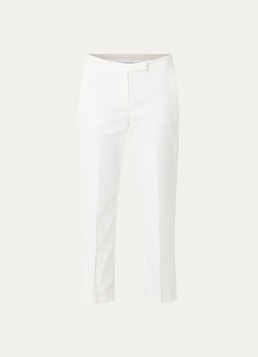 Gerard Darel Dames Auria high waist cropped slim fit pantalon met steekzakken in de kleur Gebroken wit