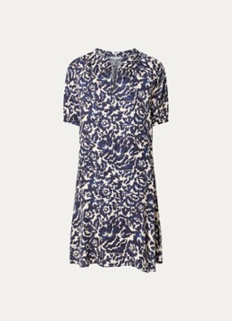 Gerard Darel Dames Raliah mini tuniekjurk met bloemenprint in de kleur Donkerblauw
